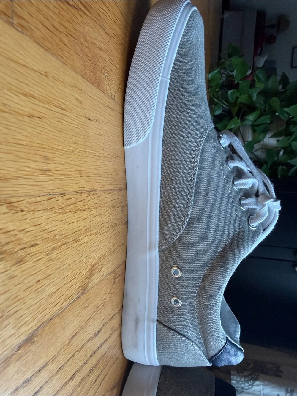 J. Crew Factory lace up canvas sneakers.